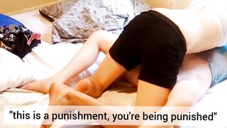 Lesbian ROUGH with Naughty GF: OTS Spanking, Strapon, Chocking, Denied+Begs for More, DP Fingering