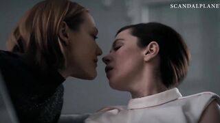 Louisa Krause & Anna Friel Nude Lesbian Pussy Eating on ScandalPlanetCom