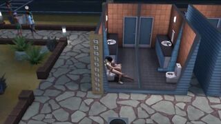 Lesbian Sex in the Toilet of the City Library - Porn Cartoon