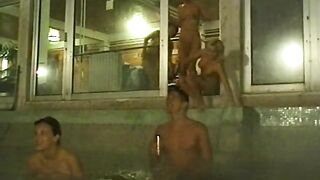 5 on 5 orgy in the pool. Fisting. Peeing.