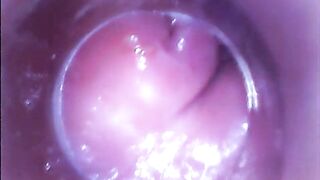 PJGIRLS Silvia DeLuxe sticks camera inside her vagina RAW pussy cam footage