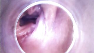 PJGIRLS Silvia DeLuxe sticks camera inside her vagina RAW pussy cam footage