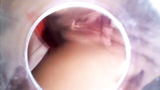 PJGIRLS Silvia DeLuxe sticks camera inside her vagina RAW pussy cam footage
