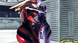 Rei Ayanami and Asuka Langley 3D SFM HENTAI