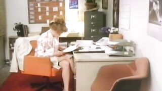 Vintage hairy lesbians in the office