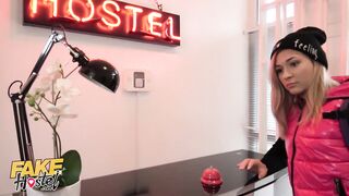 Fake Hostel Hot MILF and Young lesbian to fuck straight teen in thr