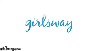 GIRLSWAY Mature Lesbian Gifts Aidra Fox a Power Suit & Feels her up