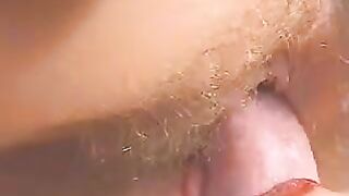 Hot hairy pussy licking