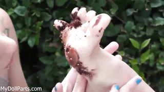 Eating Cake From Feet