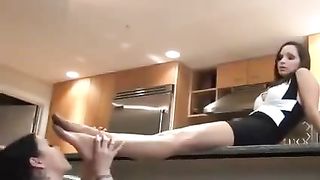 Lesbian nylon foot worship