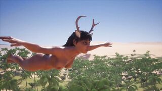 Sexy Reindeer Girls on Spring Break, Part 1 - Lesbian Orgy at the Nude Beach