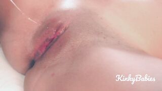 Dripping Close up Pussy Licking and Lesbian Fingering ASMR (Audio and Visual) - KinkyBabies