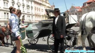 Naughty girls please each other's pussy and pee