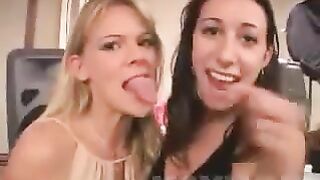 Kim and kaylynn long tongue kissing and sucking
