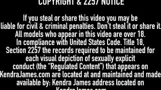 Koo Koo Kendra James Giggles While Spanking Slave Pet Adara Jordin! Good!