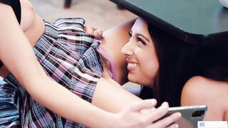 Bubble butt teens khloe kapri and kiarra kai gone wild in a public cafe