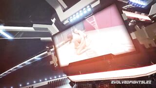 Ariel X dominates Bella Rossi in girl vs girl wrestling sex fight