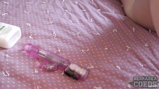 20yo Tiny Blonde Kima first Time ever Witha Girl Becky Berry goes down Pussy Lick