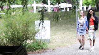 amateur lesbian hiking leads to hardcore pussy licking