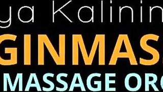 Russian first time babe Nastya massaged