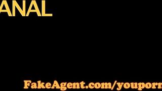 FakeAgent Shy innocent girl get covered in Spunk