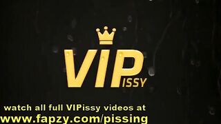 Lesbian teens pissing over each other