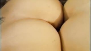 Jayna and Hailey Doggy a Dildo