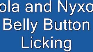 Lola & Nyxon Belly button licking