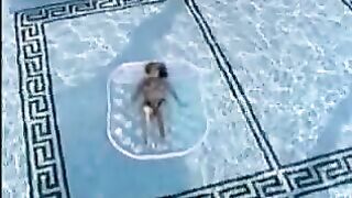 5 Lesbians by the pool