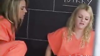 Jail bird lesbians fingering fuck EXGF playing