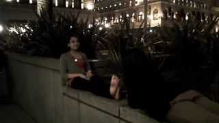 Pretty Girl sniffing another girl feet