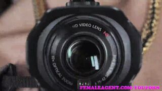 FemaleAgent Masturbating beauty gets agent wet with desire