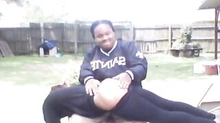 Nicole Gets a Hard Spanking outside for Skipping School