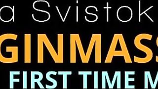 Russian Domna first time massage naked body