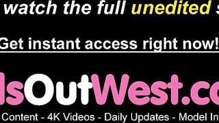 Girls Out West - Naughty girlfriends with hairy cunts enjoy lesbian fuck