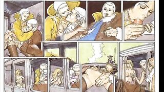 Lesbian mistress beats giant breast slave