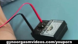 Gyno doctor helps her patient in reaching orgasm