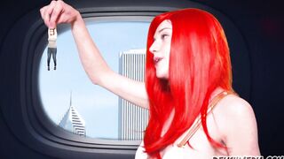 Giant Alien Girl Eats Humans