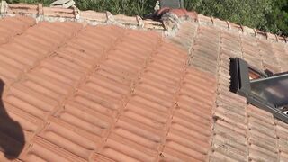 Caught spying on my young lesbian neighbors from the roof