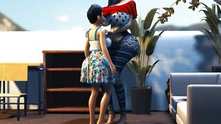 Big Boob Teen Grows into a Giantess - Height Comparison Breast Expansion