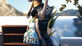 Big Boob Teen Grows into a Giantess - Height Comparison Breast Expansion