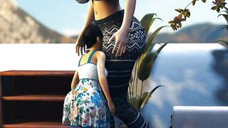 Big Boob Teen Grows into a Giantess - Height Comparison Breast Expansion