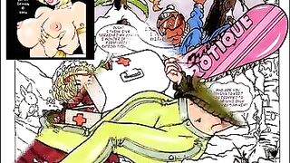 Big Breast Blonde Sucks Cock