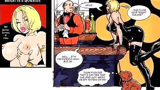 Big Breast Blonde Sucks Cock