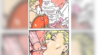 Big Breast Blonde Sucks Cock