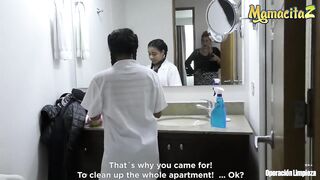 MamacitaZ - Petite Colombian Maid Maria Rides Her "Patrona" At Work