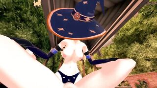 Mona fucks a girl from the female’s POV - Genshin Impact Lesbian Strapon Hentai.