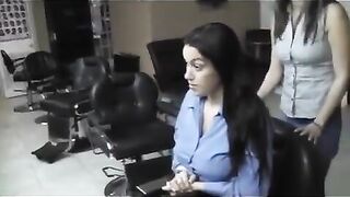 Stinky Nylon Foot Punishment At The Beauty Salon