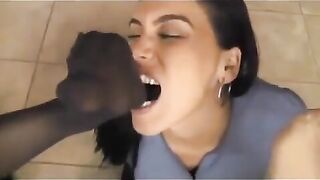 Stinky Nylon Foot Punishment At The Beauty Salon