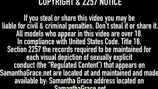 extreme bdsm samantha grace ties up & instructs sexslave cali logan!